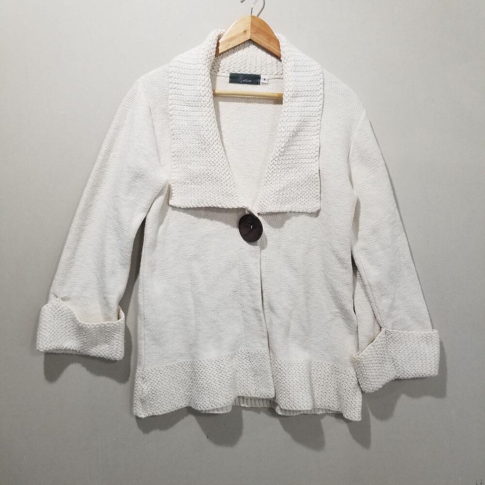 Willow Cardigan Sweater Womens Small Vintage Made in USA Shawl Collar Button